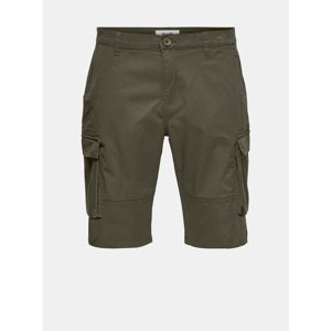 Khaki Shorts with Pockets ONLY & SONS-Cam - Men