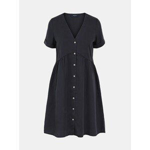 Black Dress with Buttons Pieces Mallie - Women