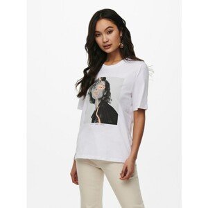 White T-shirt with PRINT ONLY Fancy - Women