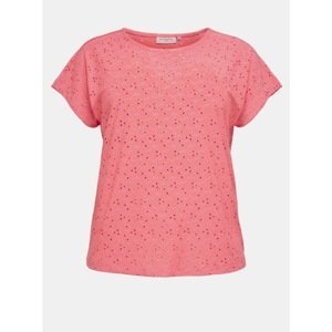 Pink Patterned T-Shirt ONLY CARMAKOMA Zabby - Women
