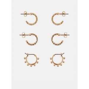Set of three pairs of earrings in Gold Pieces Lona - Women