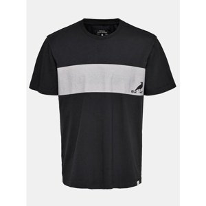 Black T-shirt with print ONLY & SONS True - Men