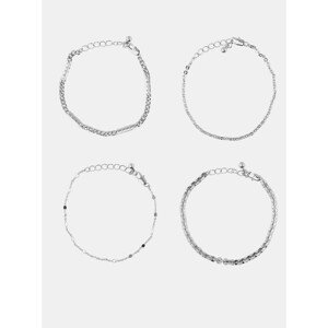 Set of Four Bracelets in Silver Pieces Tona - Women