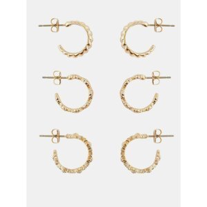 Set of three pairs of round earrings in Gold Pieces Taspri - Women