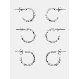 Set of three pairs of round earrings in Silver Pieces Taspri - Women