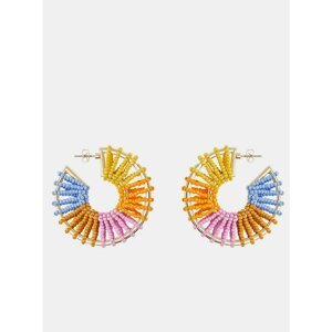 Orange-Blue Circular Earrings Pieces Tivola - Women