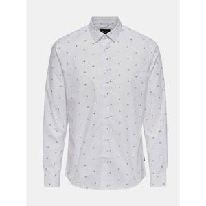 White Patterned Shirt ONLY & SONS Sane - Men