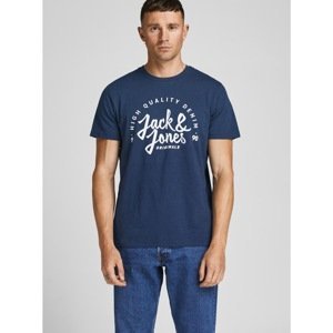 Dark blue T-shirt with Jack & Jones Kimbel inscription - Men