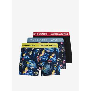 Set of three patterned boxers Jack & Jones Flower - Men