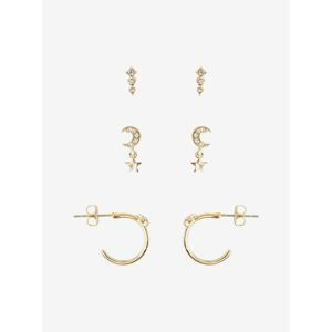 Set of three pairs of earrings in Gold Pieces Farella - Women