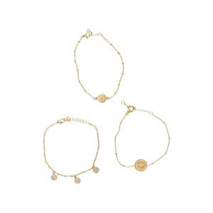 Set of three bracelets in gold Color Pieces Ara - Women