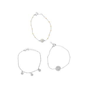 Set of three bracelets in silver color Pieces Ara - Women
