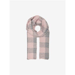 Grey-Pink Plaid Scarf ONLY Merle - Women