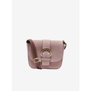 Light Pink Suede Crossbody Handbag ONLY Isabella - Women