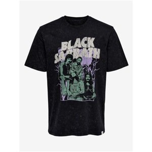 Black Men's Patterned T-Shirt ONLY & SONS Black Sabbath - Men's
