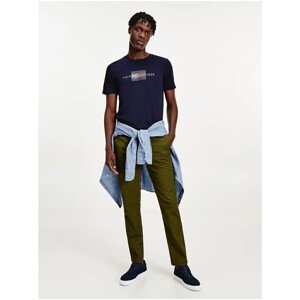 Dark Blue Men's T-Shirt Tommy Hilfiger Lines Tee - Men