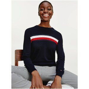 Dark Blue Women's Patterned Sweater Tommy Hilfiger - Women