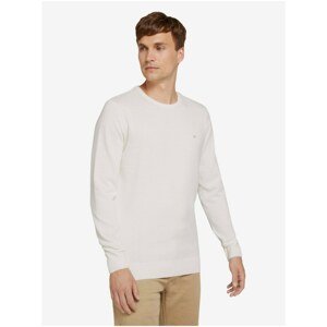White Men's Sweater Tom Tailor Basic - Men's