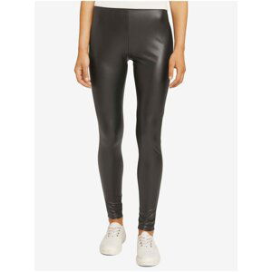 Black Women's Leatherette Leggings Tom Tailor Denim - Women