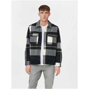 Blue Plaid Shirt Light Jacket ONLY & SONS Leroy - Men