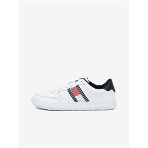 White Men's Leather Sneakers Tommy Hilfiger - Mens