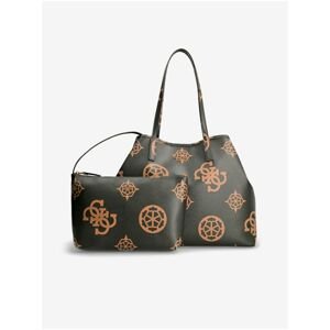 Dark brown Ladies Patterned Handbag Guess - Women