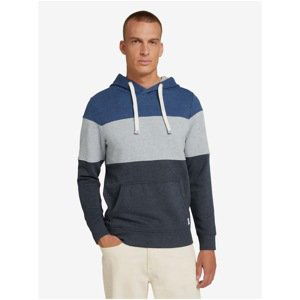 Grey-Blue Men's Hoodie Tom Tailor - Men