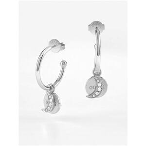 Women's earrings in silver color with Guess rhinestones - Women