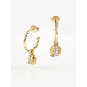 Women's earrings in gold color with Guess rhinestones - Women