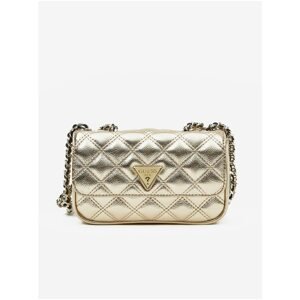 Quilted Crossbody Handbag in Guess Cessily Gold - Women