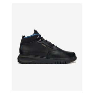 Black Men's Ankle Leather Sneakers Geox Aerantis - Men