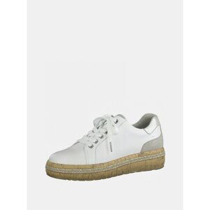 White Leather Sneakers Tamaris - Women