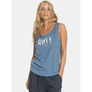 Blue Tank Top with Roxy Print - Women