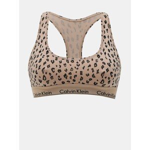 Calvin Klein Beige Unlined Bralette Leopard Bra - Women