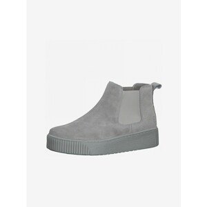 Light grey suede chelsea platform shoes Tamaris - Women