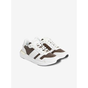 Brown-White Women's Leather Sneakers Calvin Klein - Women