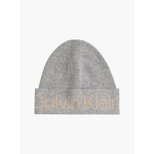 Grey Women's Cap with Calvin Klein Wool - Women