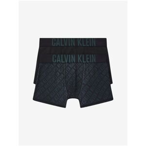 Calvin Klein Set of two boys' boxer shorts in black and dark green Calvin - unisex