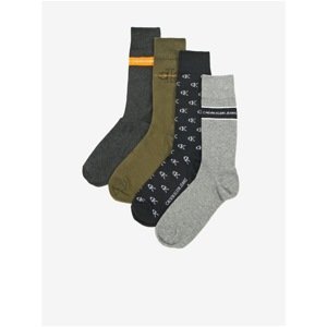 Set of men's socks in khaki and gray Calvin Klein - Men