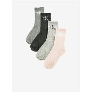 Set of women's socks in pink and gray Calvin Klein - Women