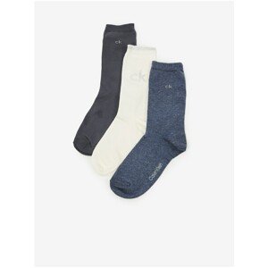 Set of women's socks in blue, white and gray Calvin Klein - Women