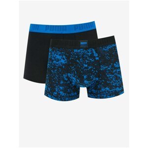 Set of two men's boxers in black and blue Puma AOP Trunk 2P - Men's