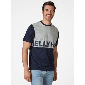 Grey-blue men's T-shirt with PRINT HELLY HANSEN Active - Men