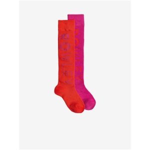 Dark Pink Women's Patterned Sports Socks Roxy - Women