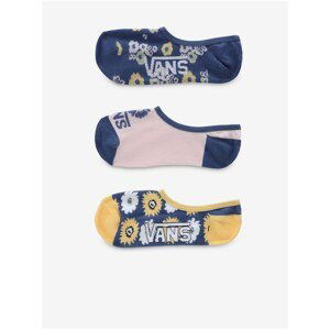 Vans Set of three pairs of patterned women's socks in yellow, pink and blue color - Women