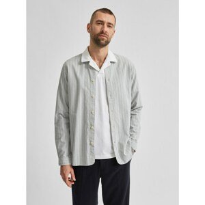 Light Grey Striped Shirt Selected Homme Milton - Men