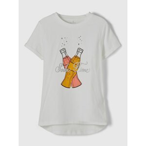 White girls' T-shirt with print name it Fairy - unisex