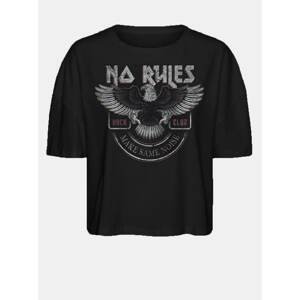 Black Loose T-Shirt with Print Noisy May Amy - Women