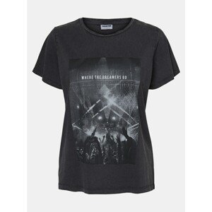 Black T-shirt with print Noisy May Nate - Women