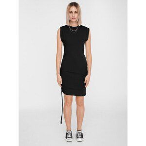 Black Sheath Dress with Pull-down on the Side of Noisy May Multo - Women